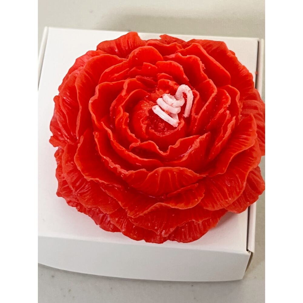 3D Peony Low Temperature Decor Candle | Rose Fragrance Home Ornament